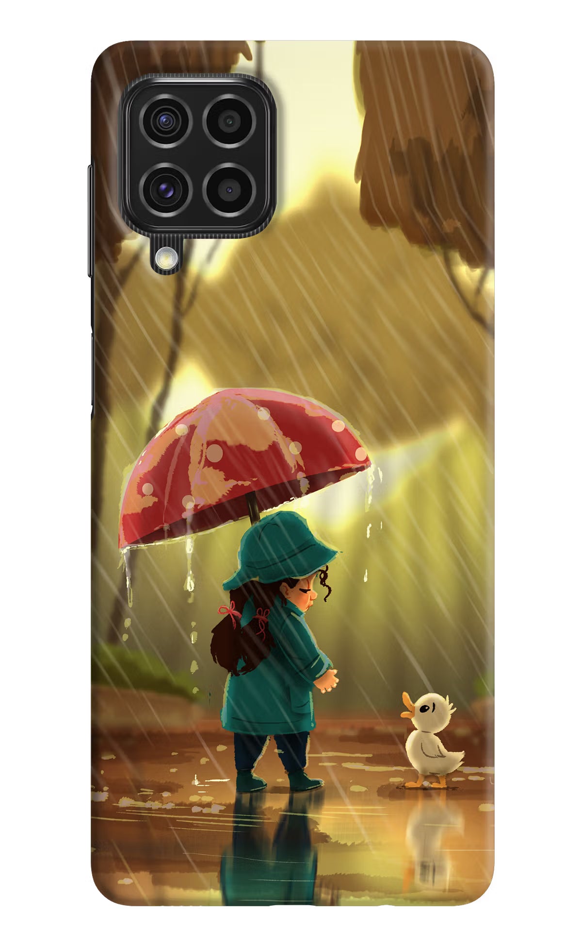 Rainy Day Samsung F62 Hard Case Back Cover by Casekaro
