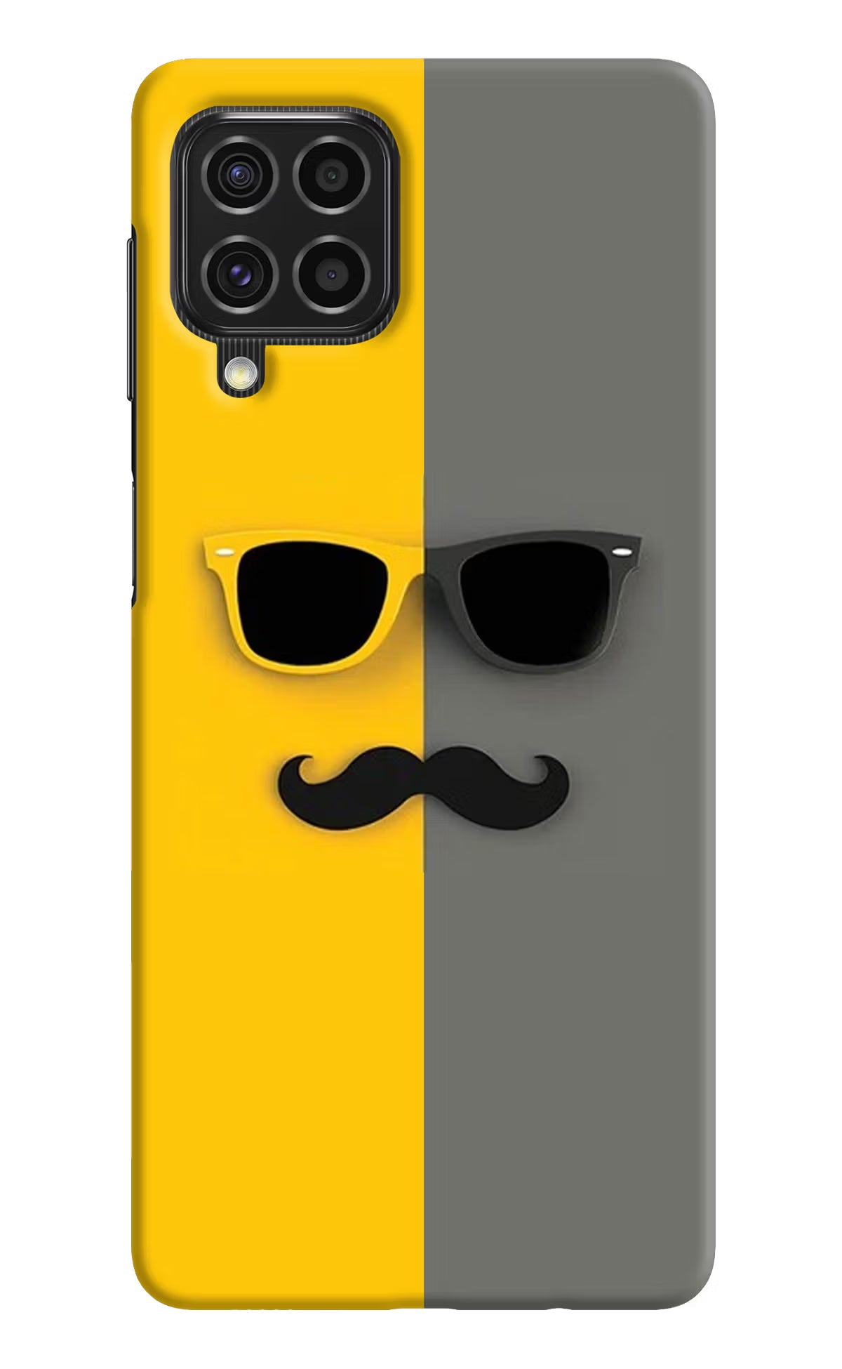 Sunglasses with Mustache Samsung F62 Hard Case Back Cover by Casekaro