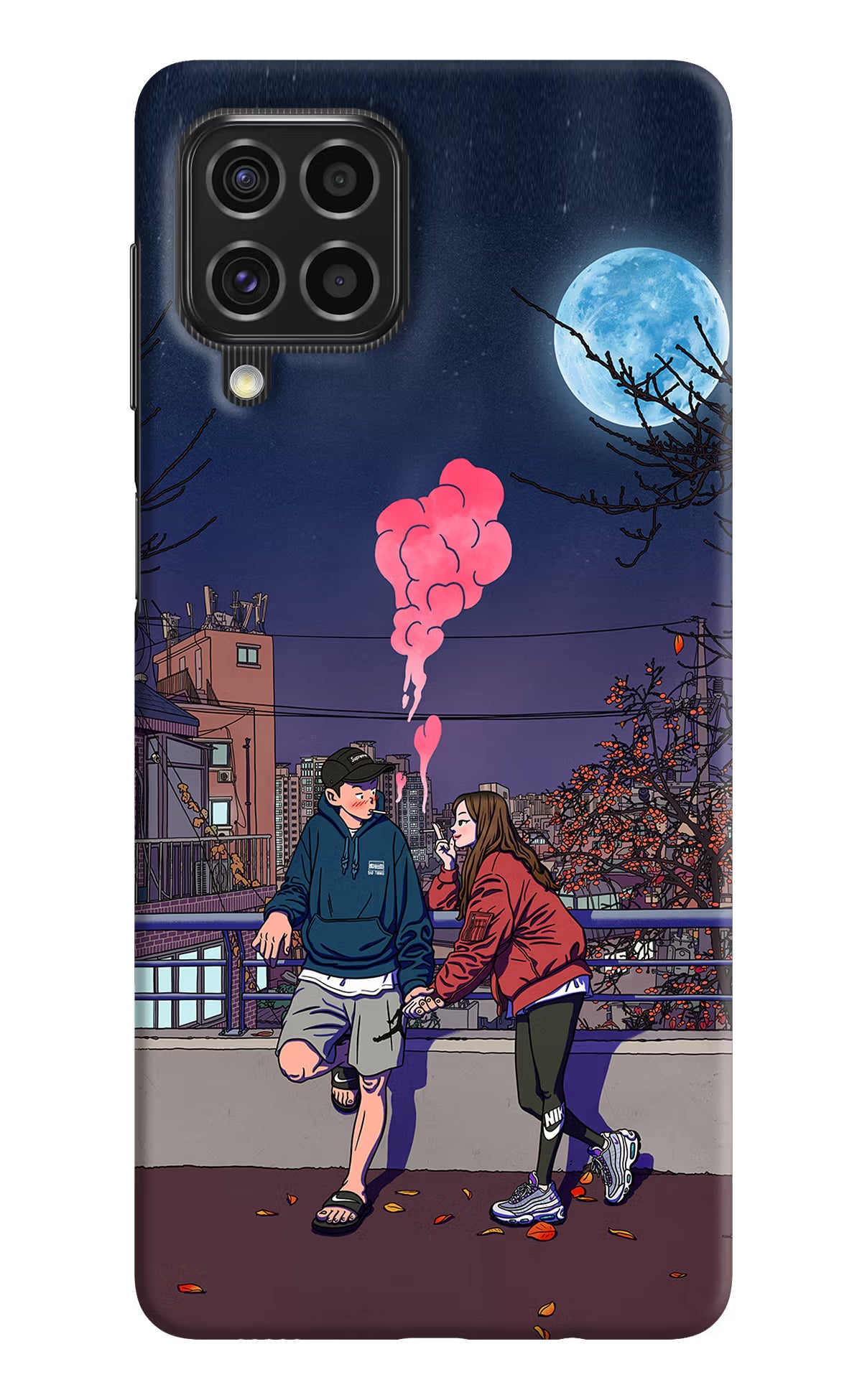 Chilling Couple Samsung F62 Hard Case Back Cover by Casekaro