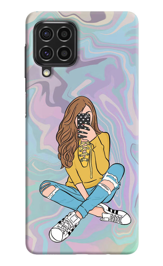 Selfie Girl Samsung F62 Hard Case Back Cover by Casekaro