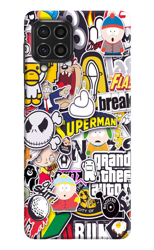 Sticker Bomb Samsung F62 Hard Case Back Cover by Casekaro