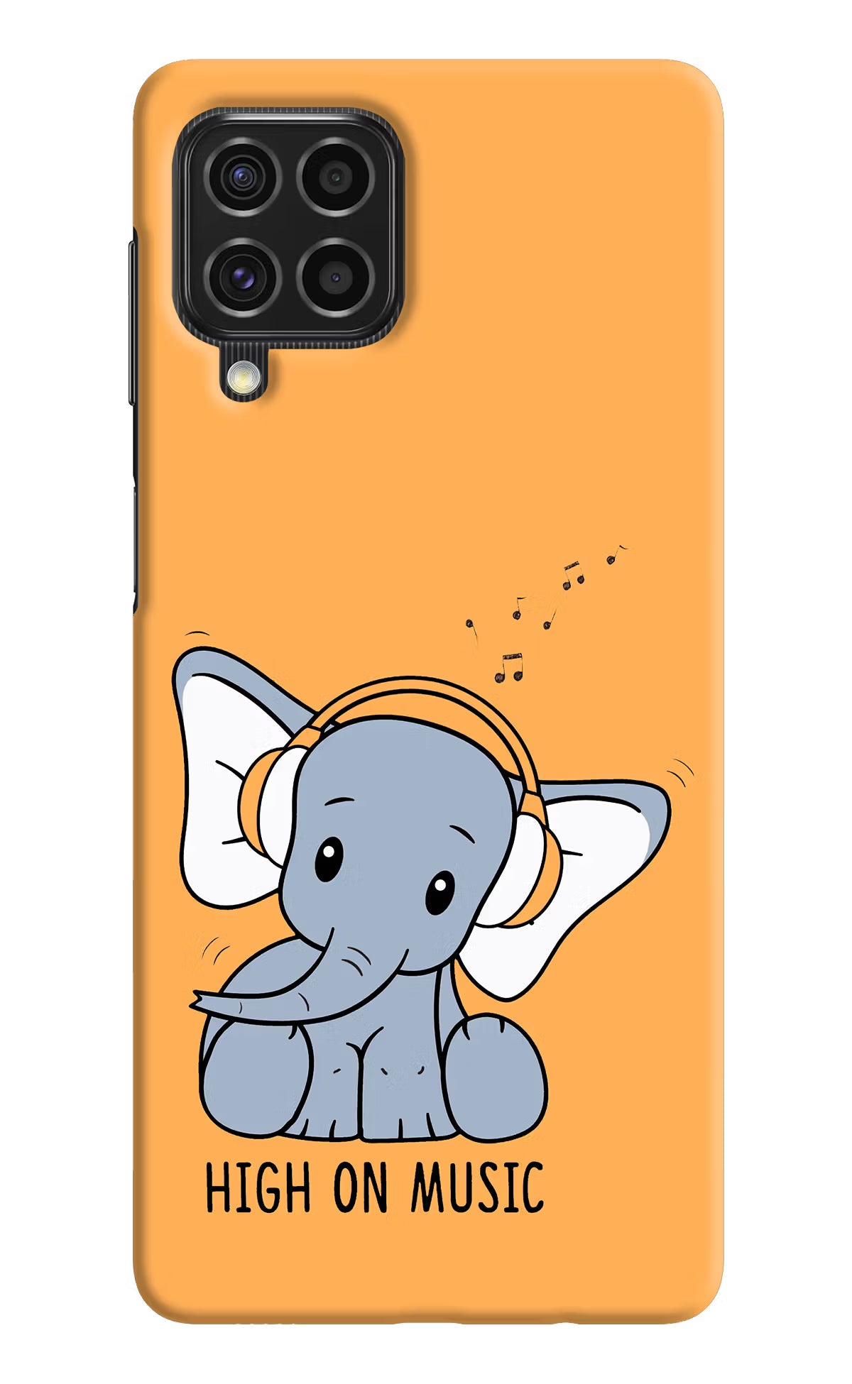 High On Music Samsung F62 Hard Case Back Cover by Casekaro