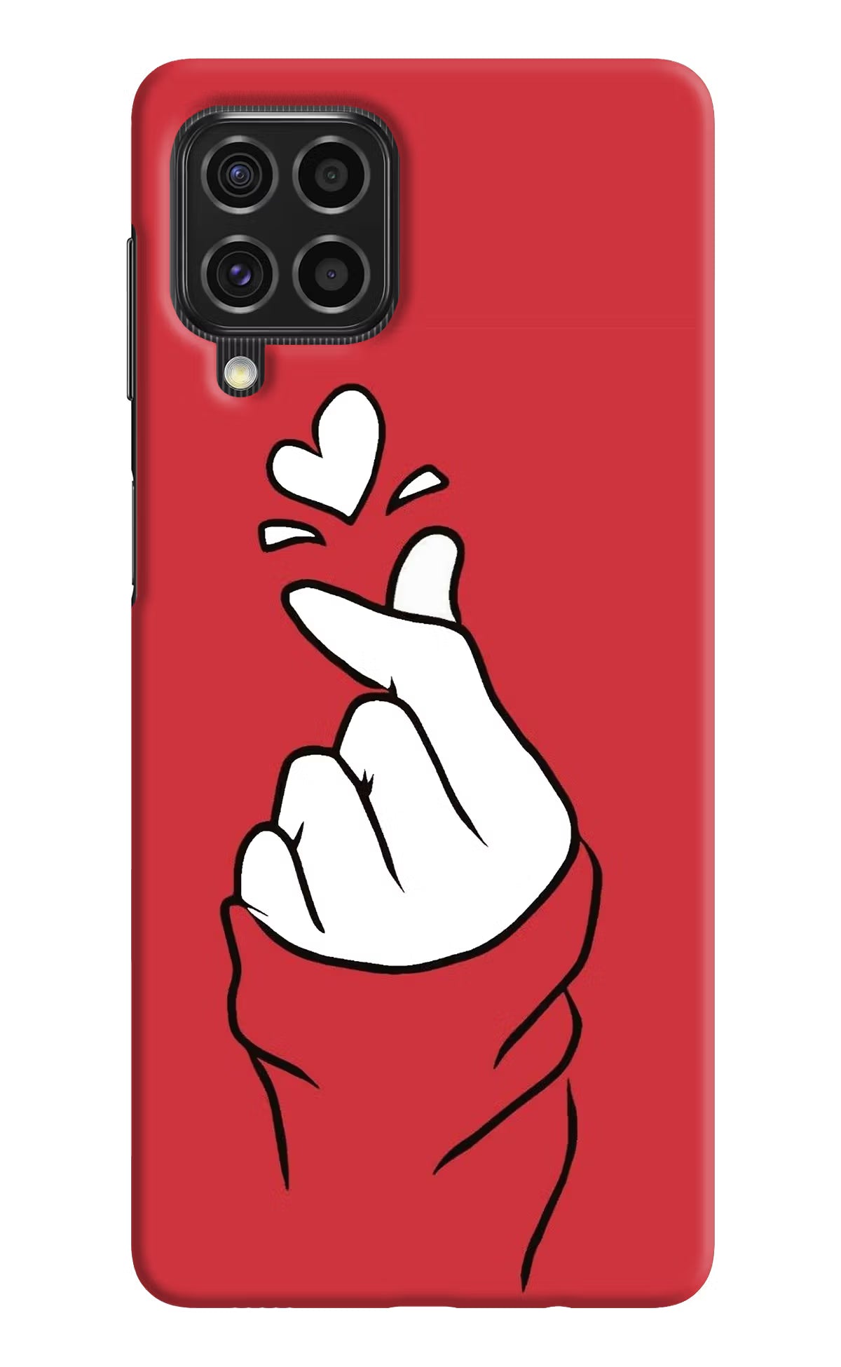 Korean Love Sign Samsung F62 Hard Case Back Cover by Casekaro
