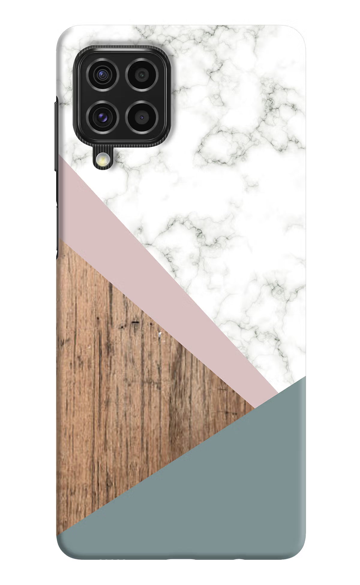 Marble wood Abstract Samsung F62 Hard Case Back Cover by Casekaro
