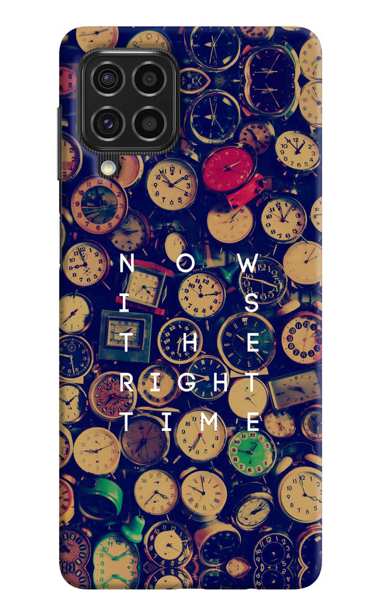 Now is the Right Time Quote Samsung F62 Hard Case Back Cover by Casekaro