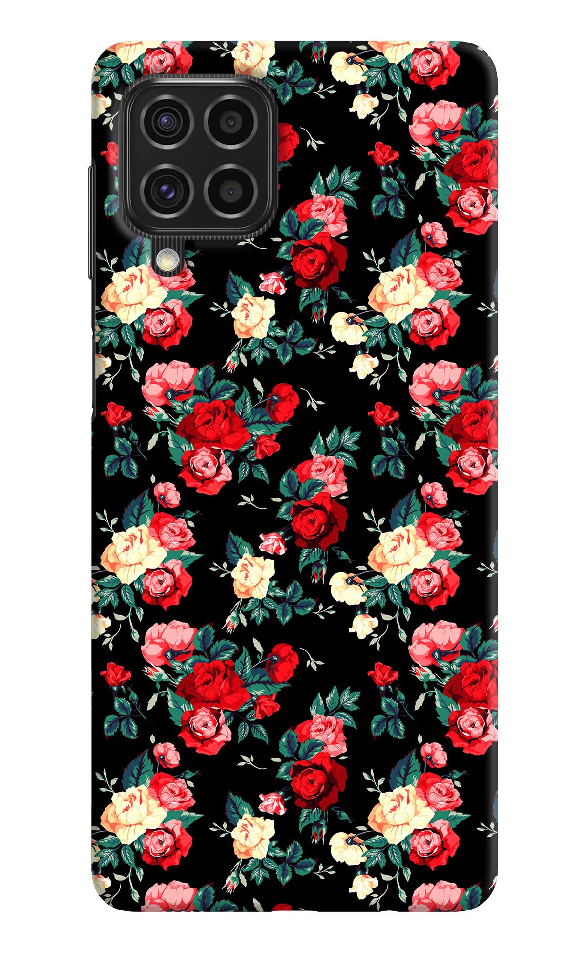 Rose Pattern Samsung F62 Hard Case Back Cover by Casekaro