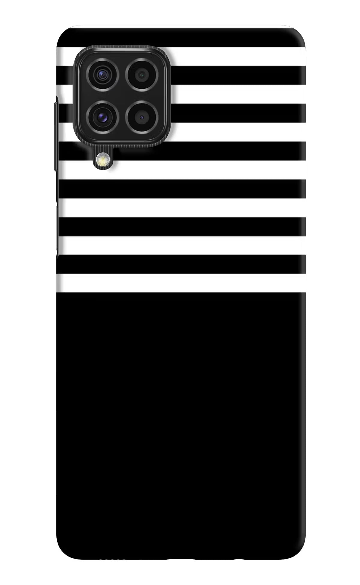 Black and White Print Samsung F62 Hard Case Back Cover by Casekaro