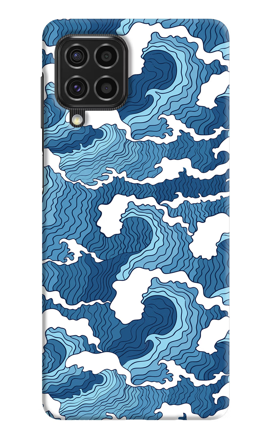 Blue Waves Samsung F62 Back Cover, Hard case