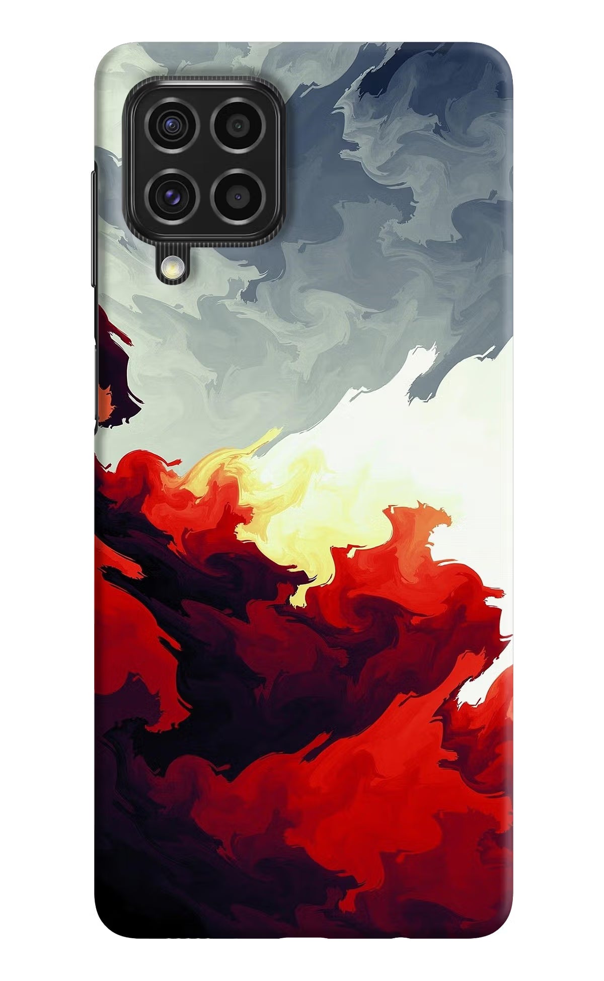 Fire Cloud Samsung F62 Hard Case Back Cover by Casekaro