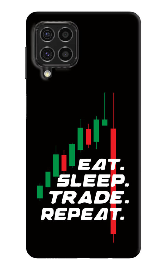 Eat Sleep Trade Repeat Samsung F62 Hard Case Back Cover by Casekaro