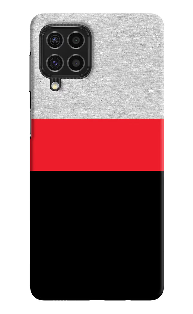 Tri Color Pattern Samsung F62 Hard Case Back Cover by Casekaro