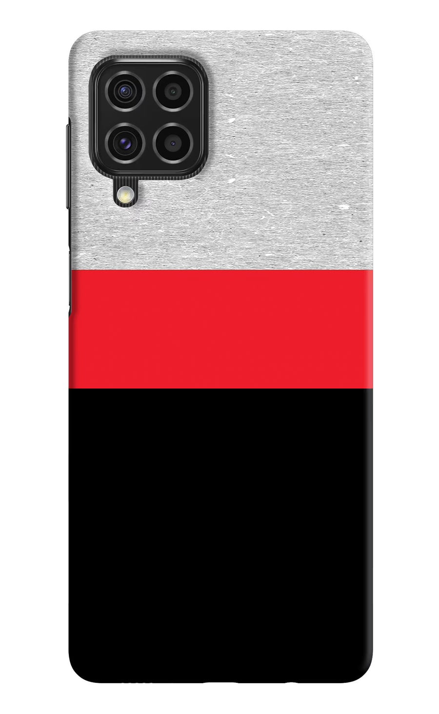 Tri Color Pattern Samsung F62 Back Cover, Hard case