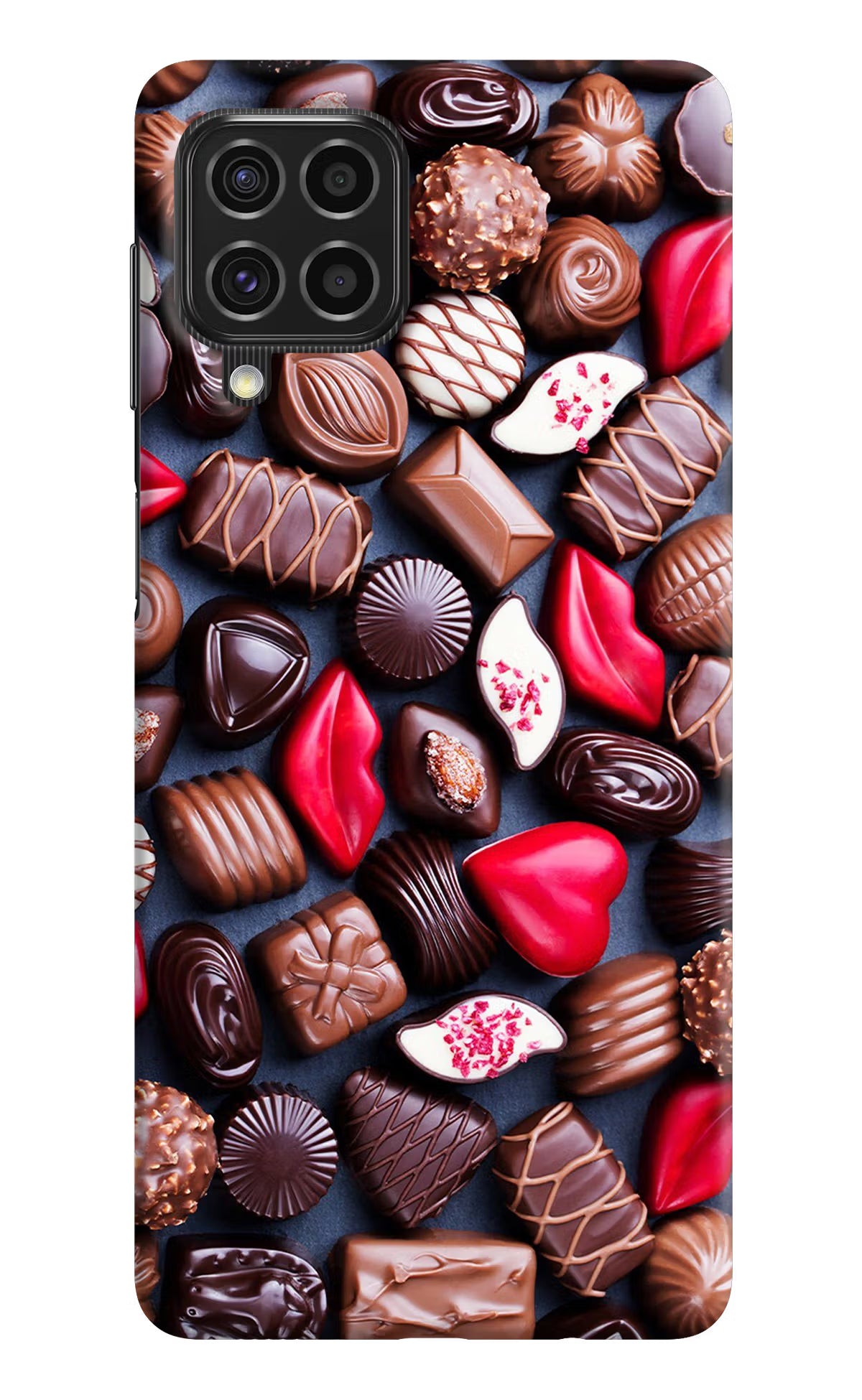 Chocolates Samsung F62 Hard Case Back Cover by Casekaro