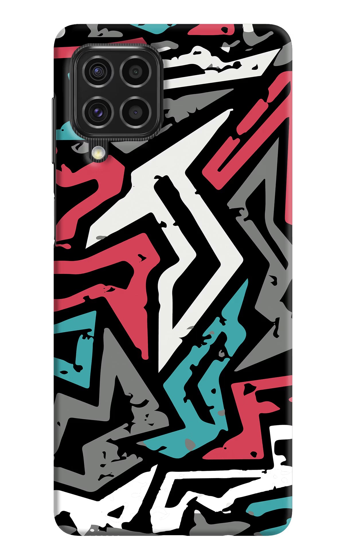 Geometric Graffiti Samsung F62 Hard Case Back Cover by Casekaro