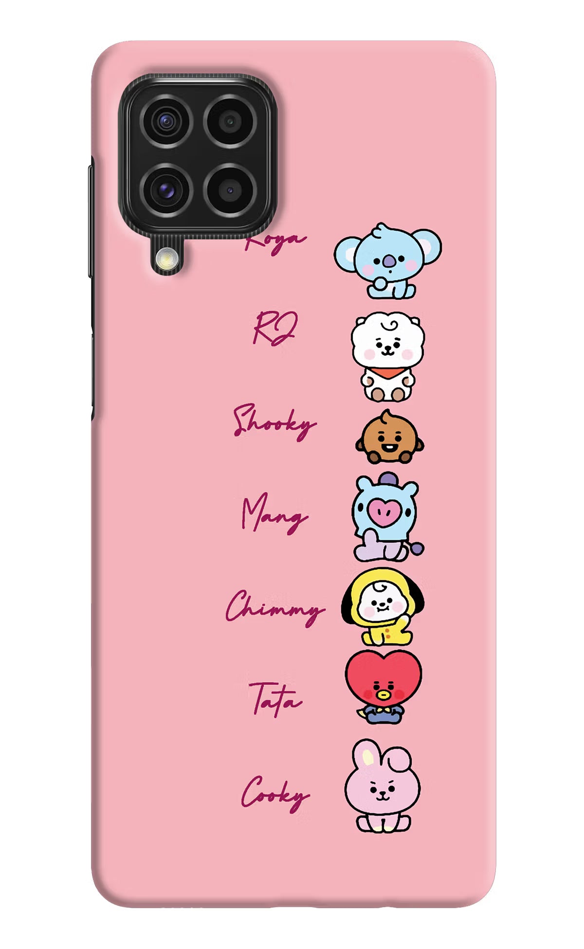 BTS names Samsung F62 Hard Case Back Cover by Casekaro