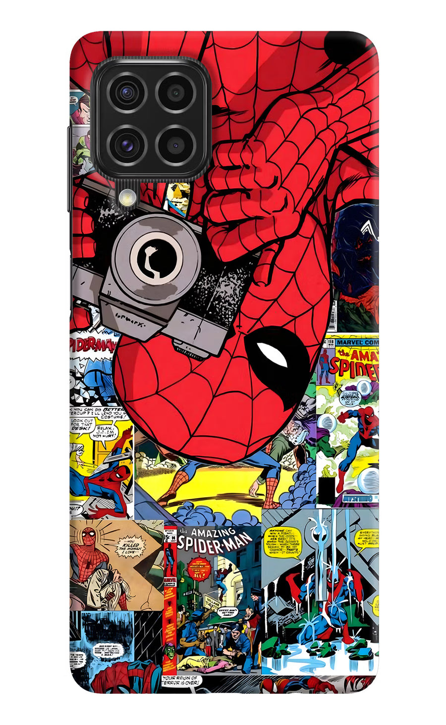 Spider Man Samsung F62 Back Cover, Hard case
