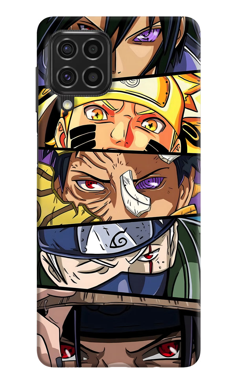 Naruto Character Samsung F62 Back Cover, Hard case
