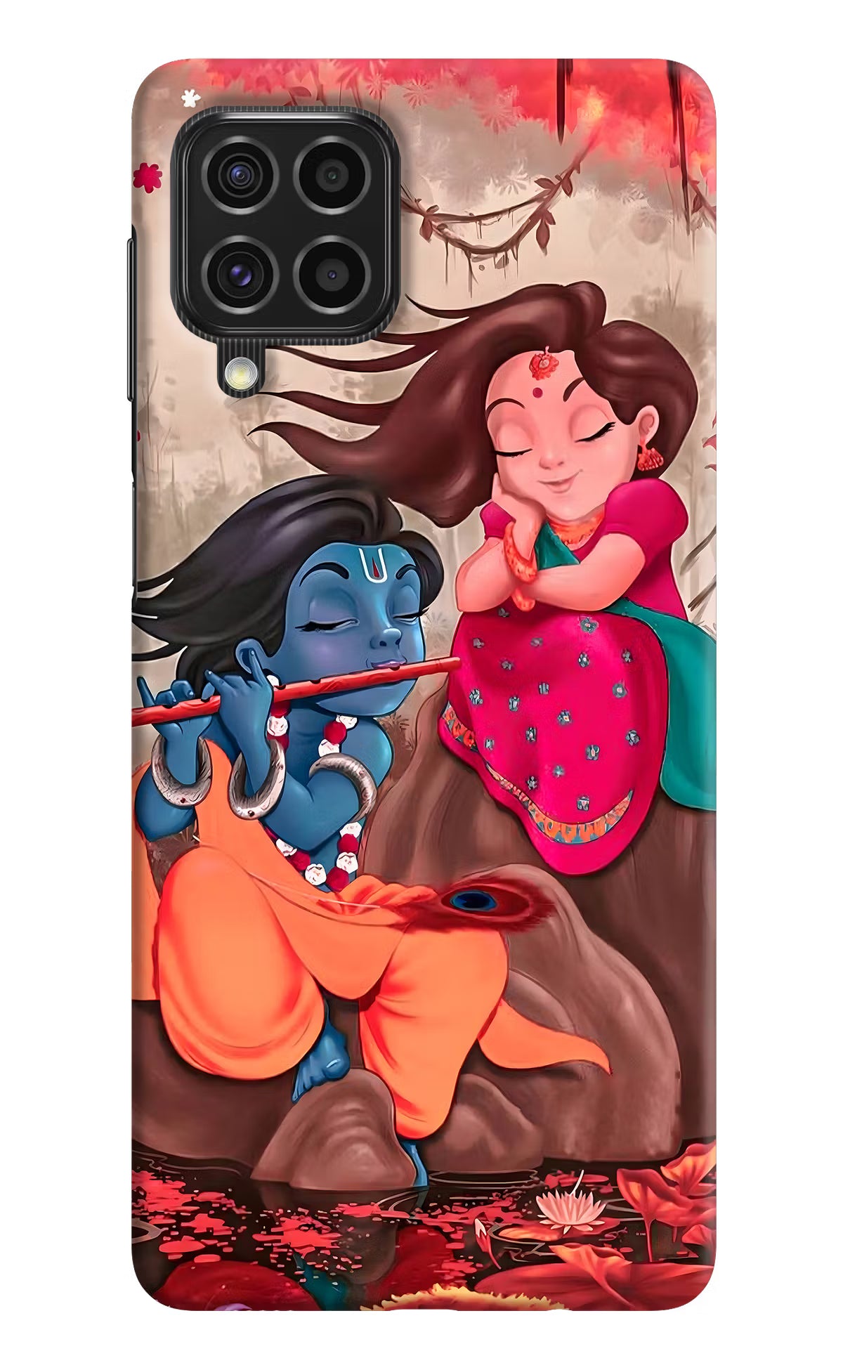 Radhe Krishna Samsung F62 Hard Case Back Cover by Casekaro