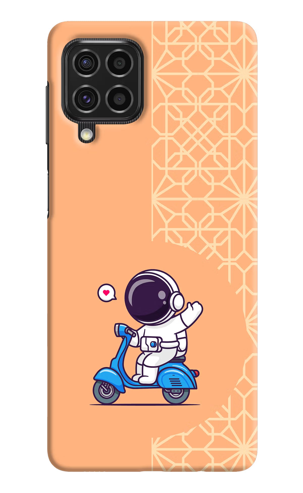 Cute Astronaut Riding Samsung F62 Hard Case Back Cover by Casekaro