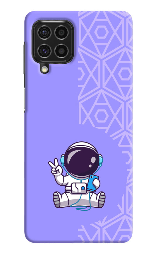 Cute Astronaut Chilling Samsung F62 Hard Case Back Cover by Casekaro