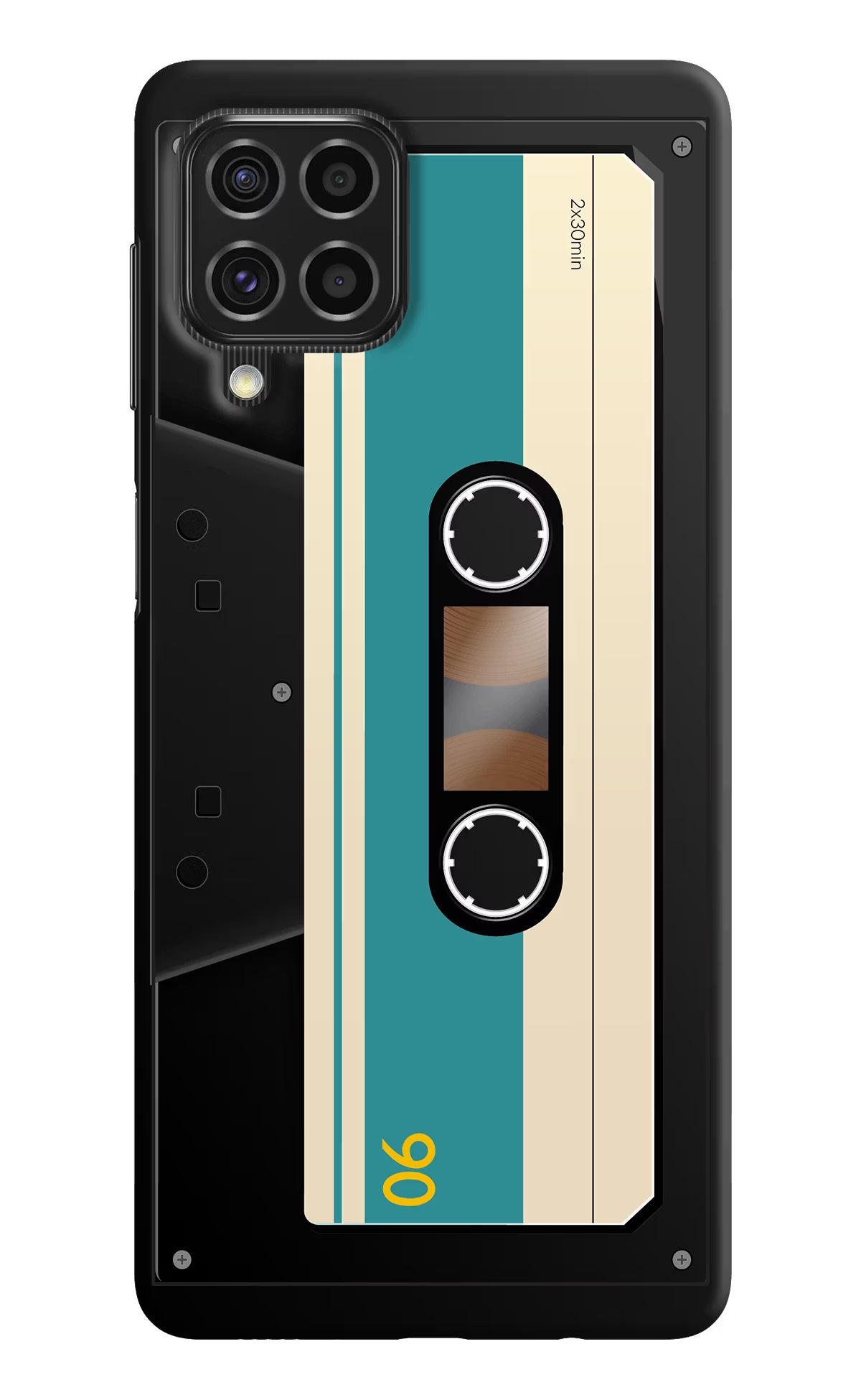 Cassette Samsung F62 Hard Case Back Cover by Casekaro