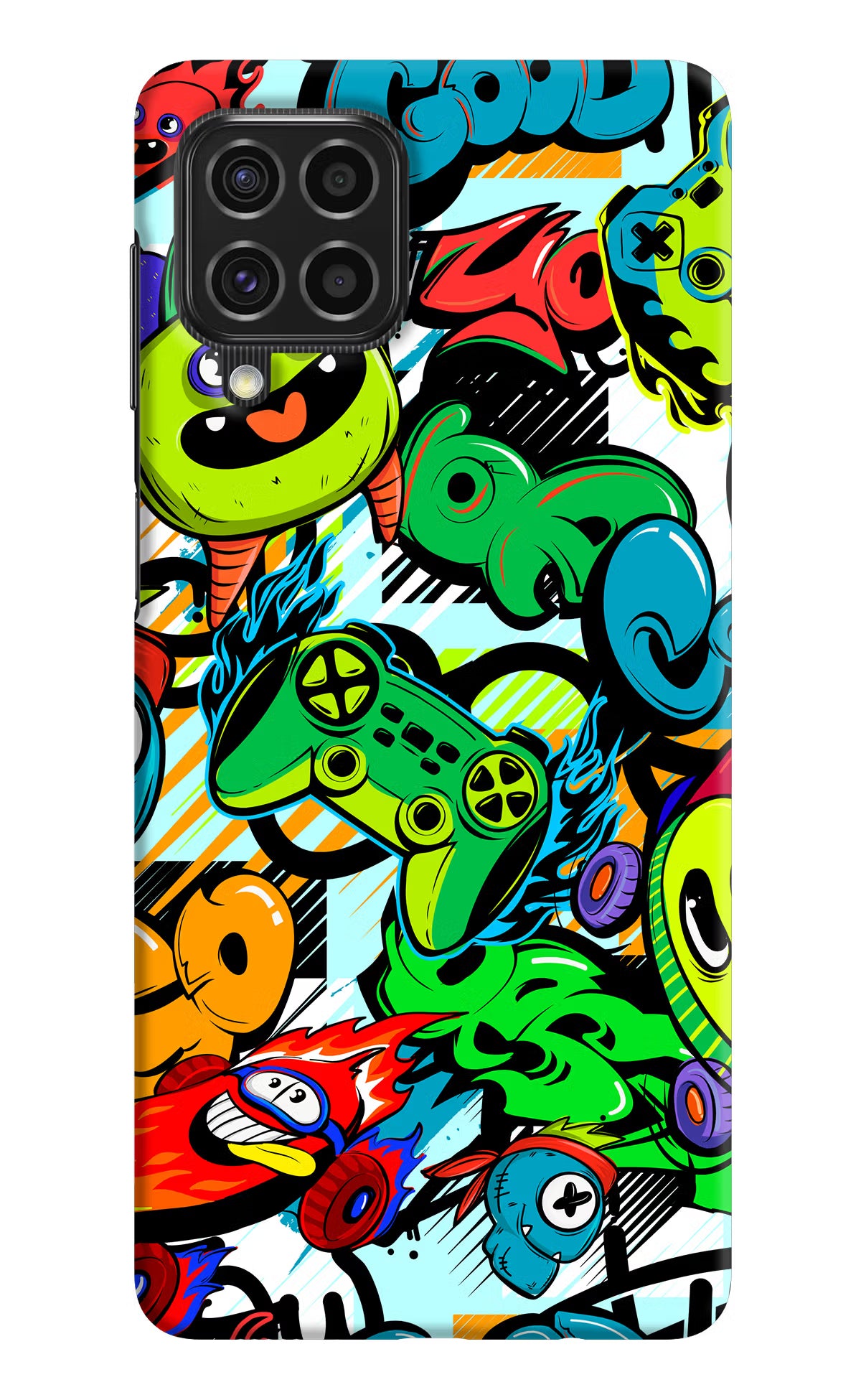 Game Doodle Samsung F62 Hard Case Back Cover by Casekaro