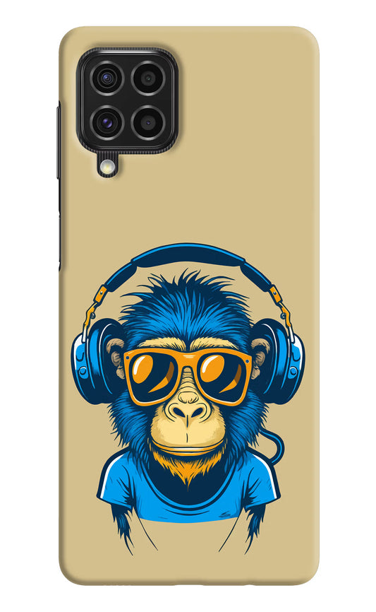 Monkey Headphone Samsung F62 Hard Case Back Cover by Casekaro