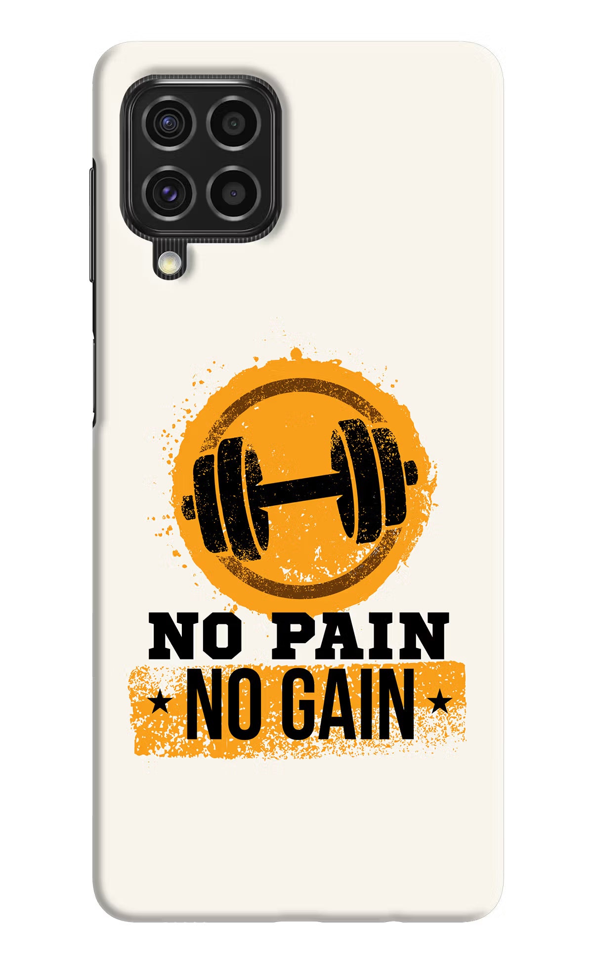 No Pain No Gain Samsung F62 Hard Case Back Cover by Casekaro