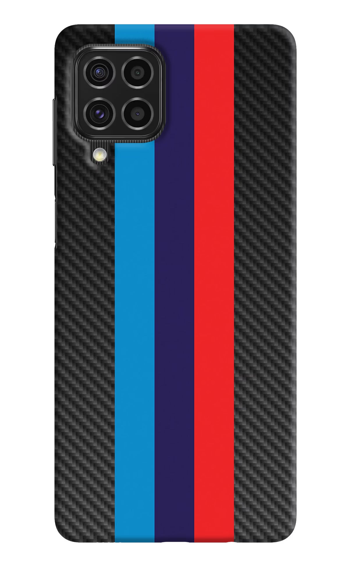 BMW Stripes Pattern Samsung F62 Hard Case Back Cover by Casekaro