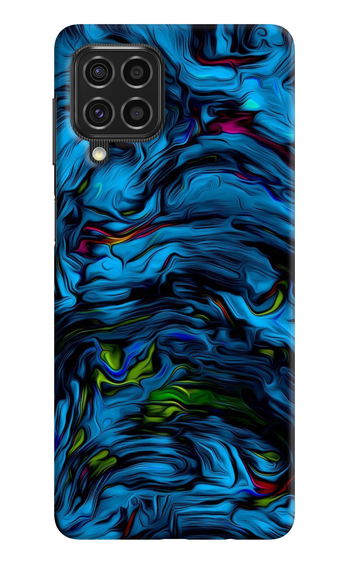 Dark Blue Abstract Samsung F62 Back Cover