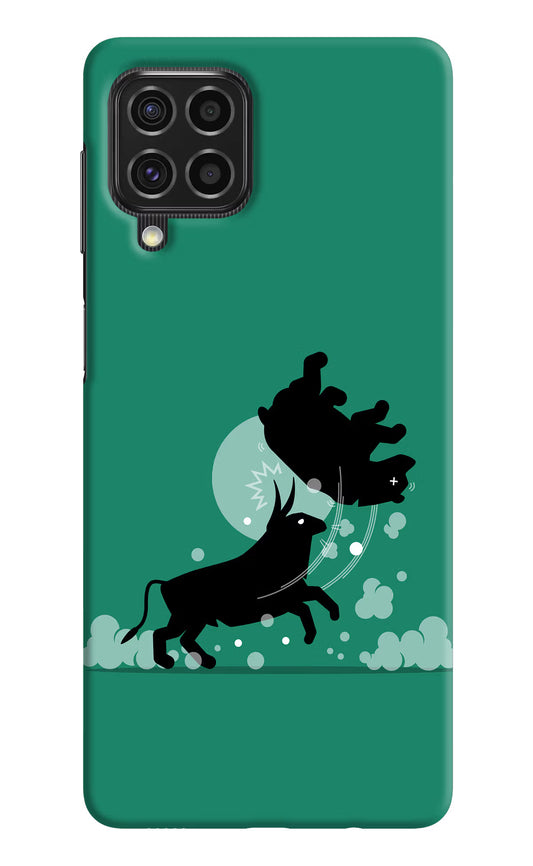 Bull Conqueror Samsung F62 Hard Case Back Cover by Casekaro