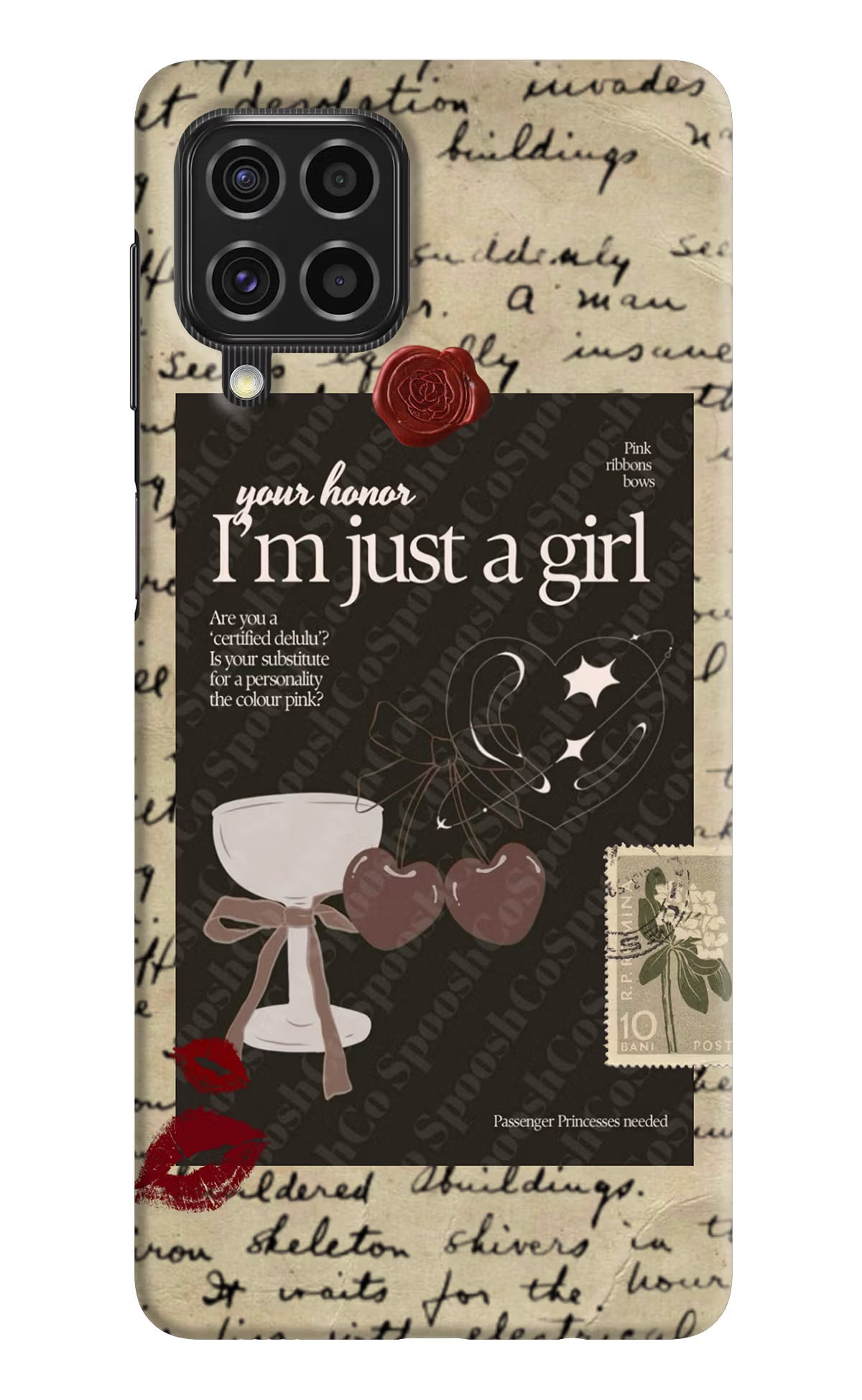 I am just a girl Samsung F62 Hard Case Back Cover by Casekaro