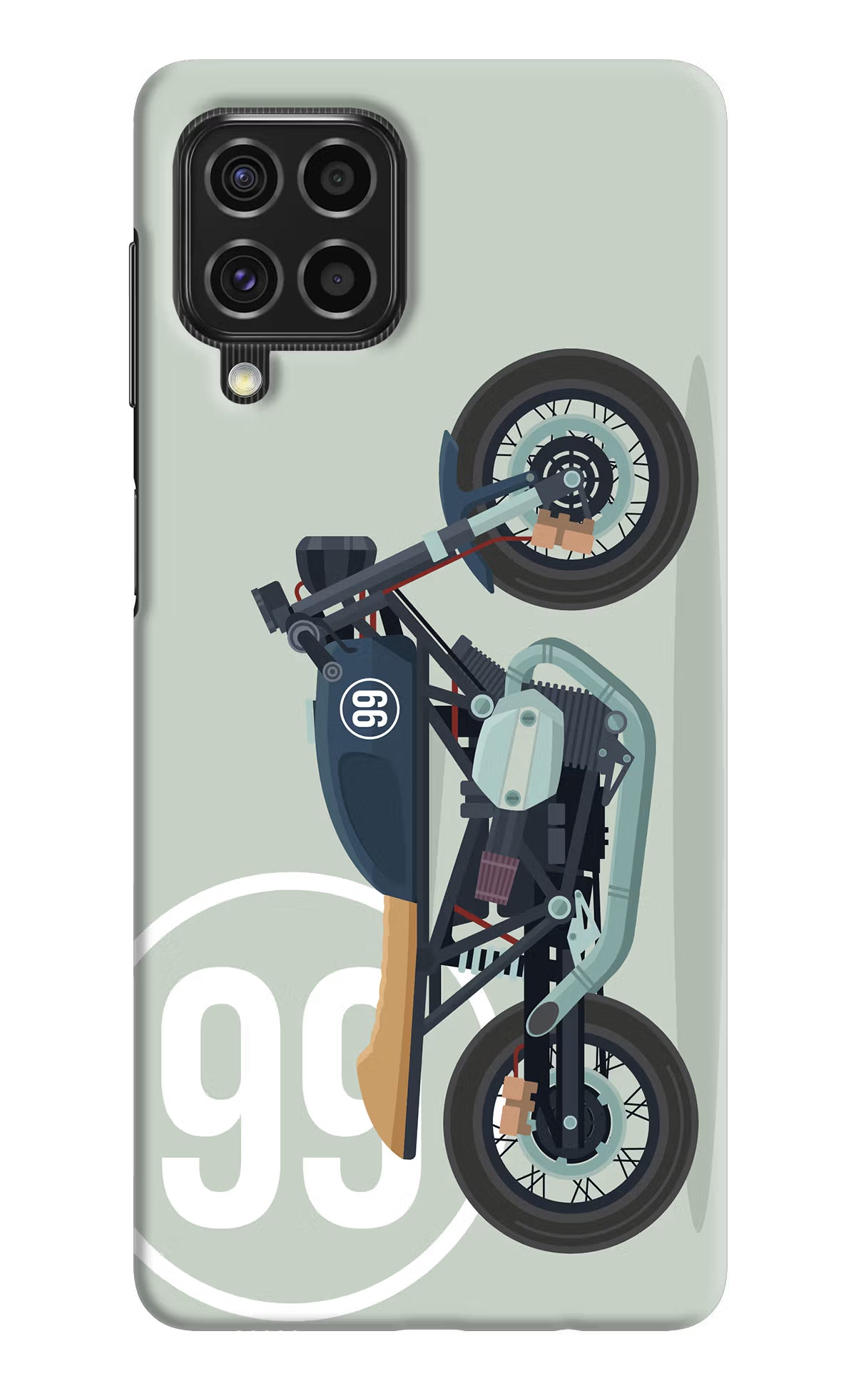 Classic Cafe Racer 99 Samsung F62 Hard Case Back Cover by Casekaro