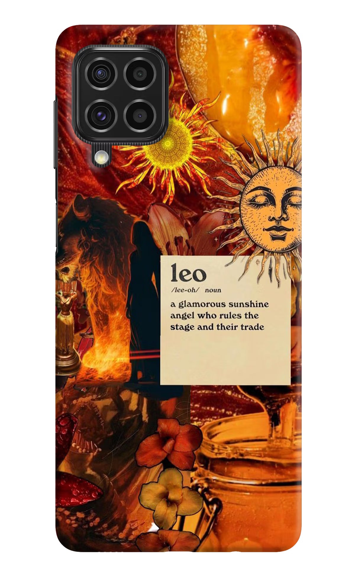 Leo Zodiac Samsung F62 Hard Case Back Cover by Casekaro