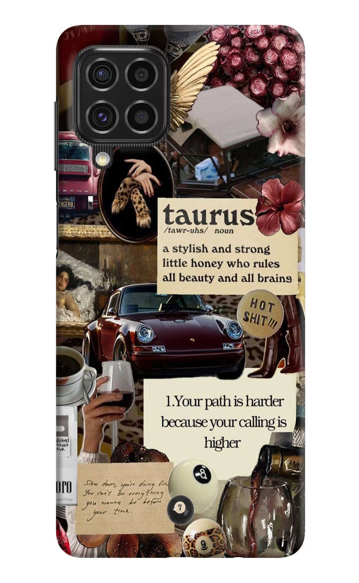 Taurus Zodiac Samsung F62 Hard Case Back Cover by Casekaro