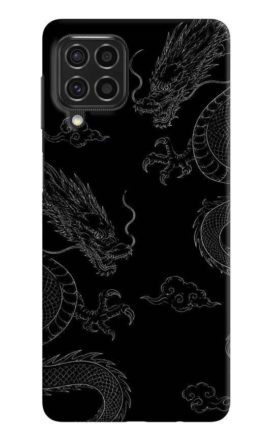 Twin Dragons Samsung F62 Hard Case Back Cover by Casekaro
