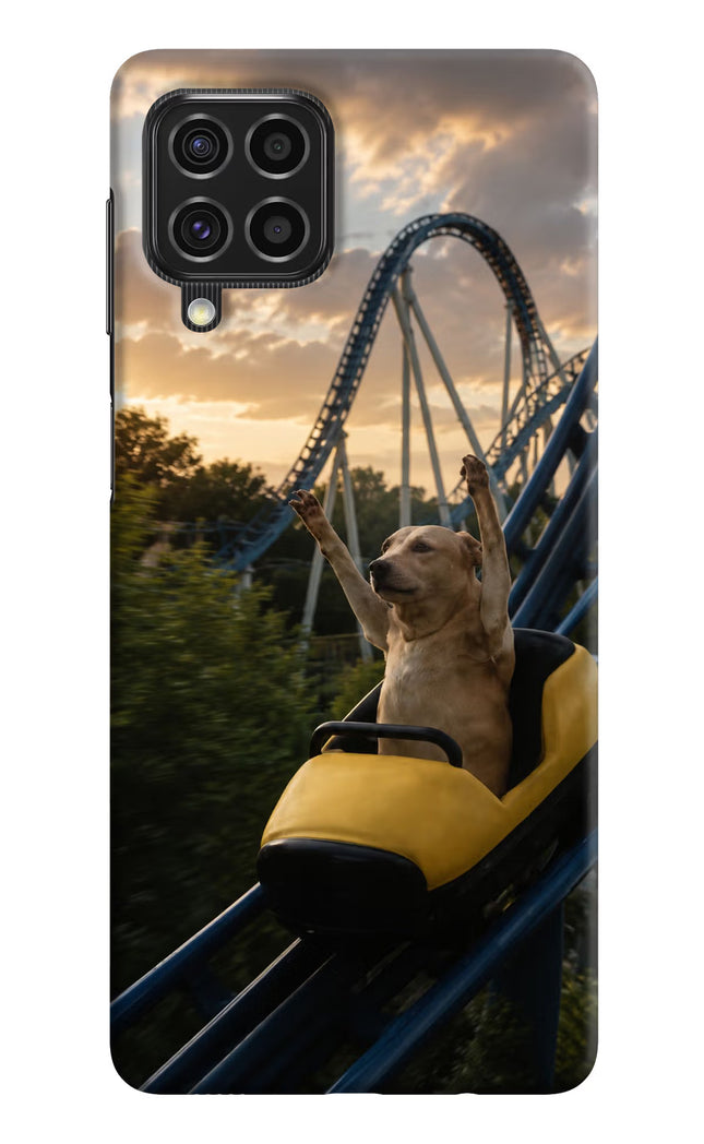 Rollercoaster Dog Samsung F62 Hard Case Back Cover by Casekaro