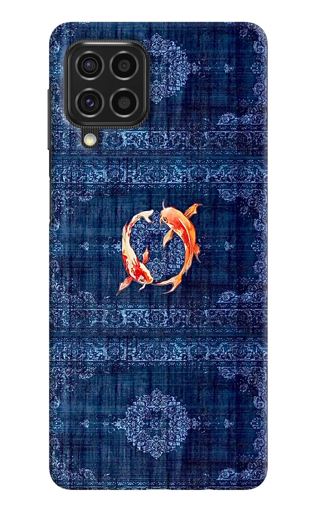Koi Blue Samsung F62 Hard Case Back Cover by Casekaro