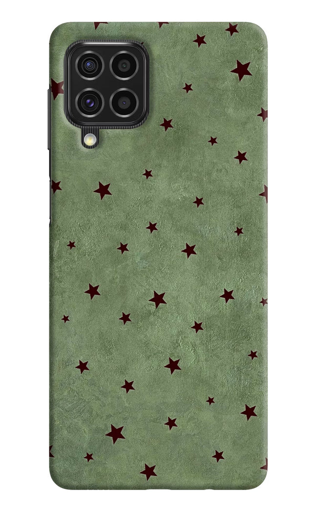 Green Stars Samsung F62 Hard Case Back Cover by Casekaro