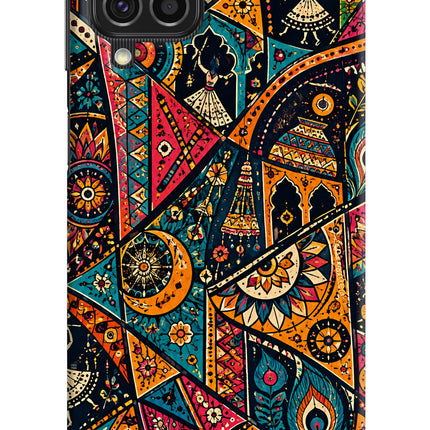 Folk Print Samsung F62 Back Cover