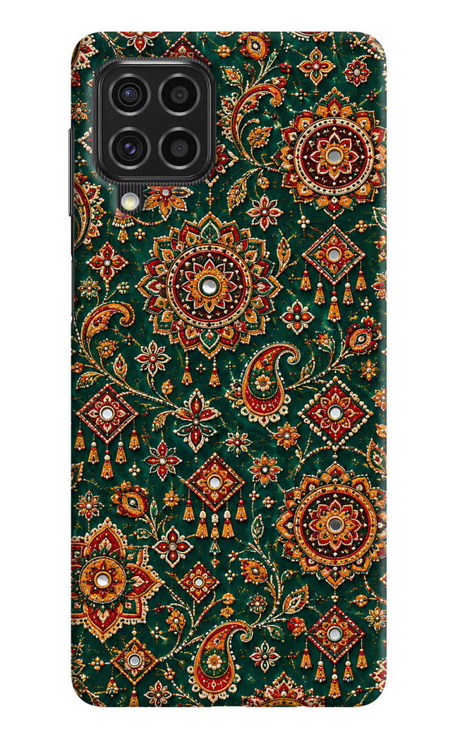 Green Pataka Samsung F62 Hard Case Back Cover by Casekaro