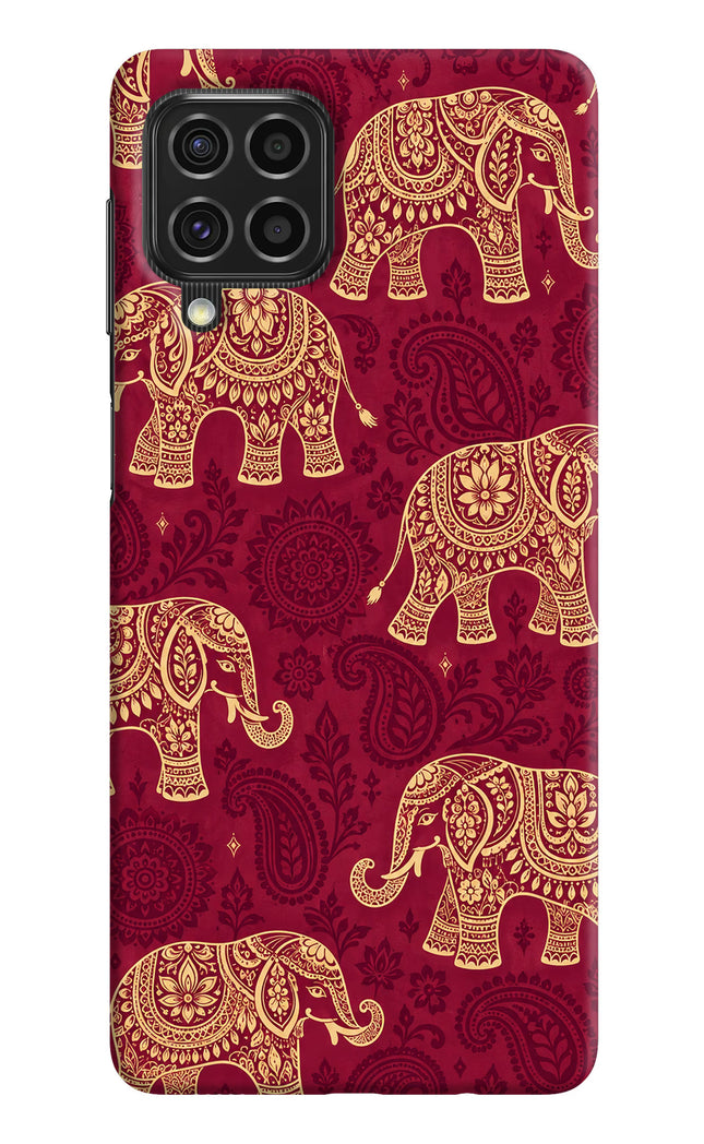 Maroon Elephant Samsung F62 Hard Case Back Cover by Casekaro