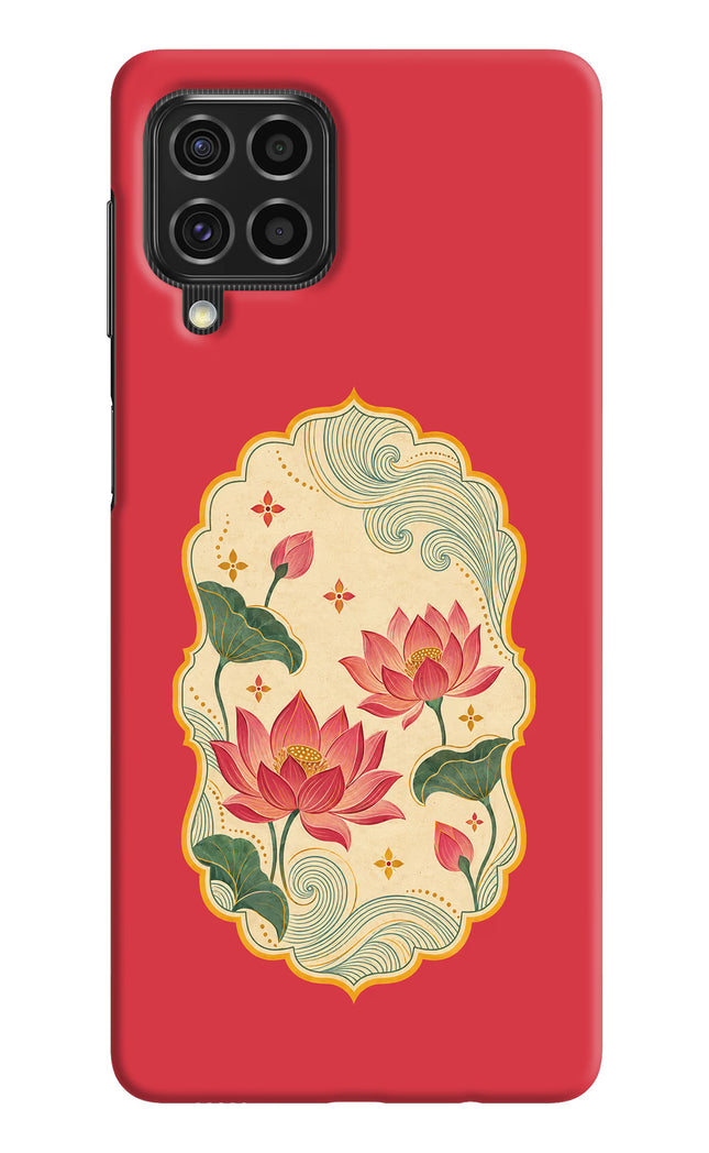 Pink Lotus Samsung F62 Hard Case Back Cover by Casekaro