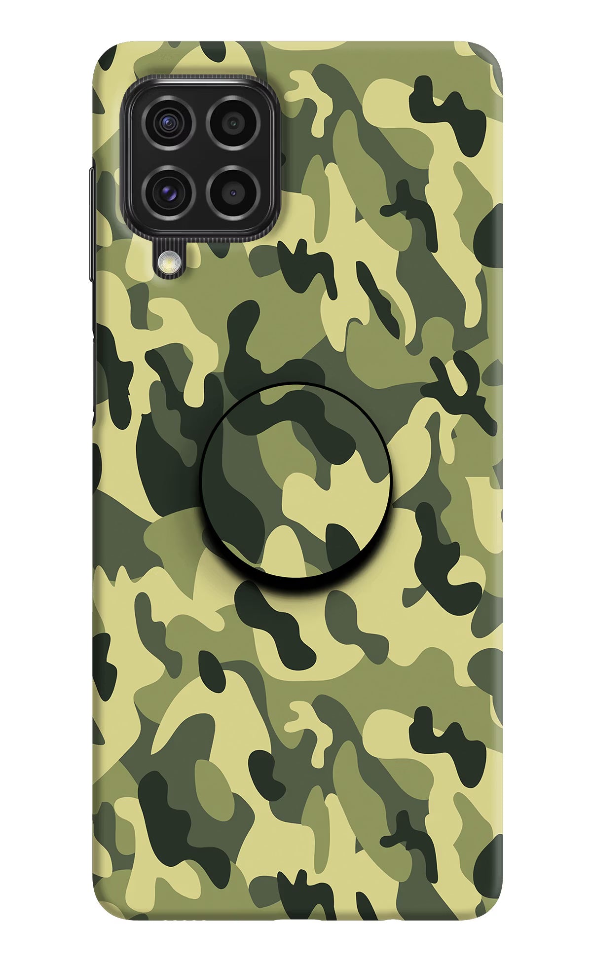 Camouflage Samsung F62 Pop Case by Casekaro