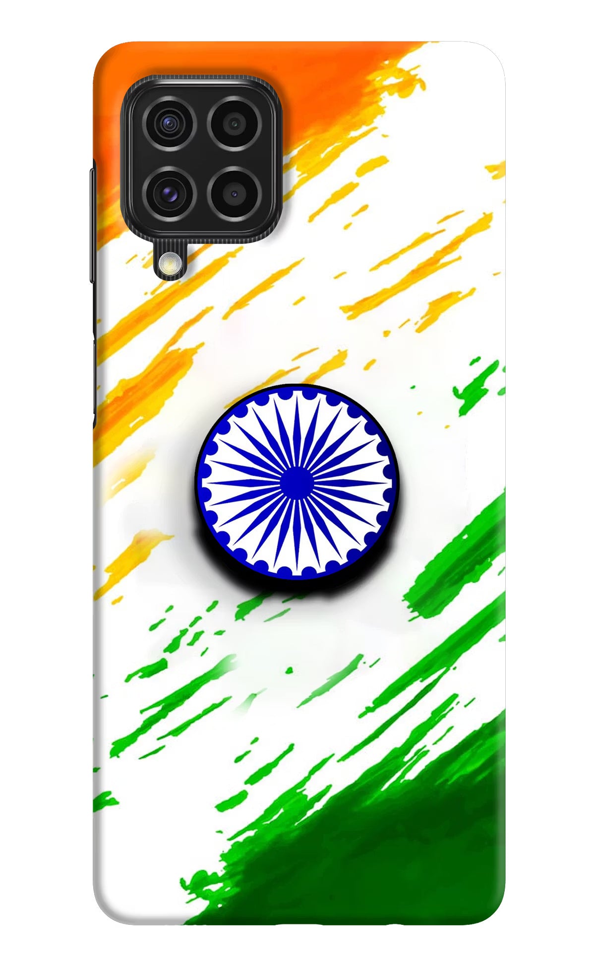 Indian Flag Ashoka Chakra Samsung F62 Pop Case by Casekaro
