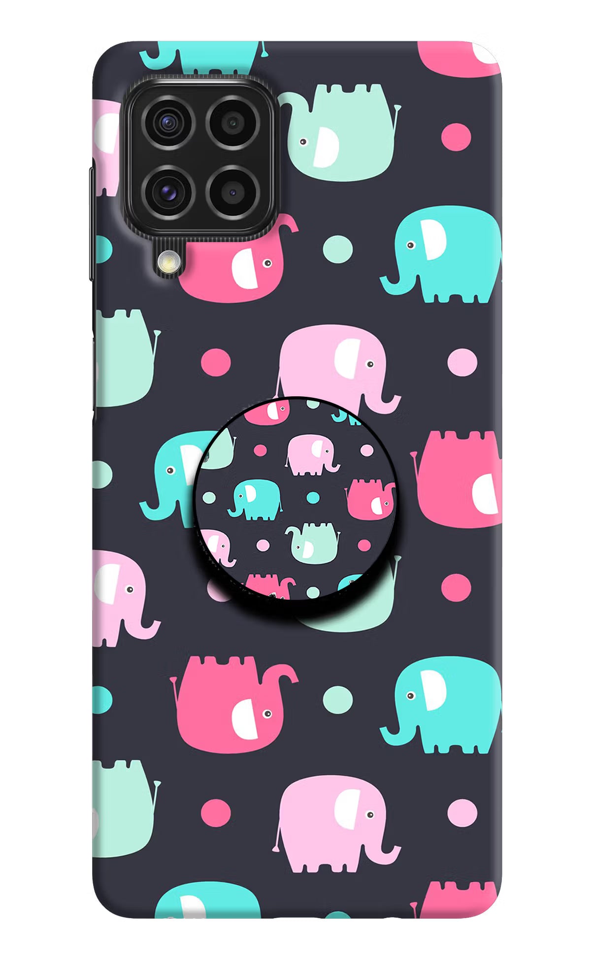 Baby Elephants Samsung F62 Pop Case by Casekaro
