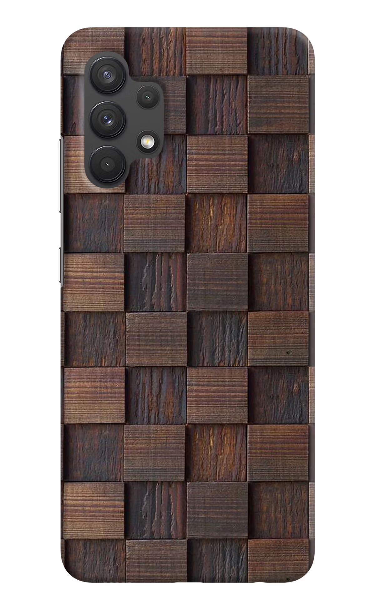 Wooden Cube Design Samsung A32 4G Hard Case Back Cover by Casekaro