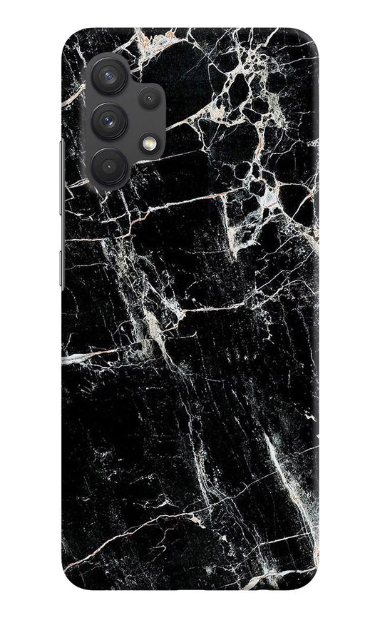 Black Marble Texture Samsung A32 4G Hard Case Back Cover by Casekaro