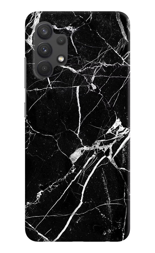 Black Marble Pattern Samsung A32 4G Hard Case Back Cover by Casekaro