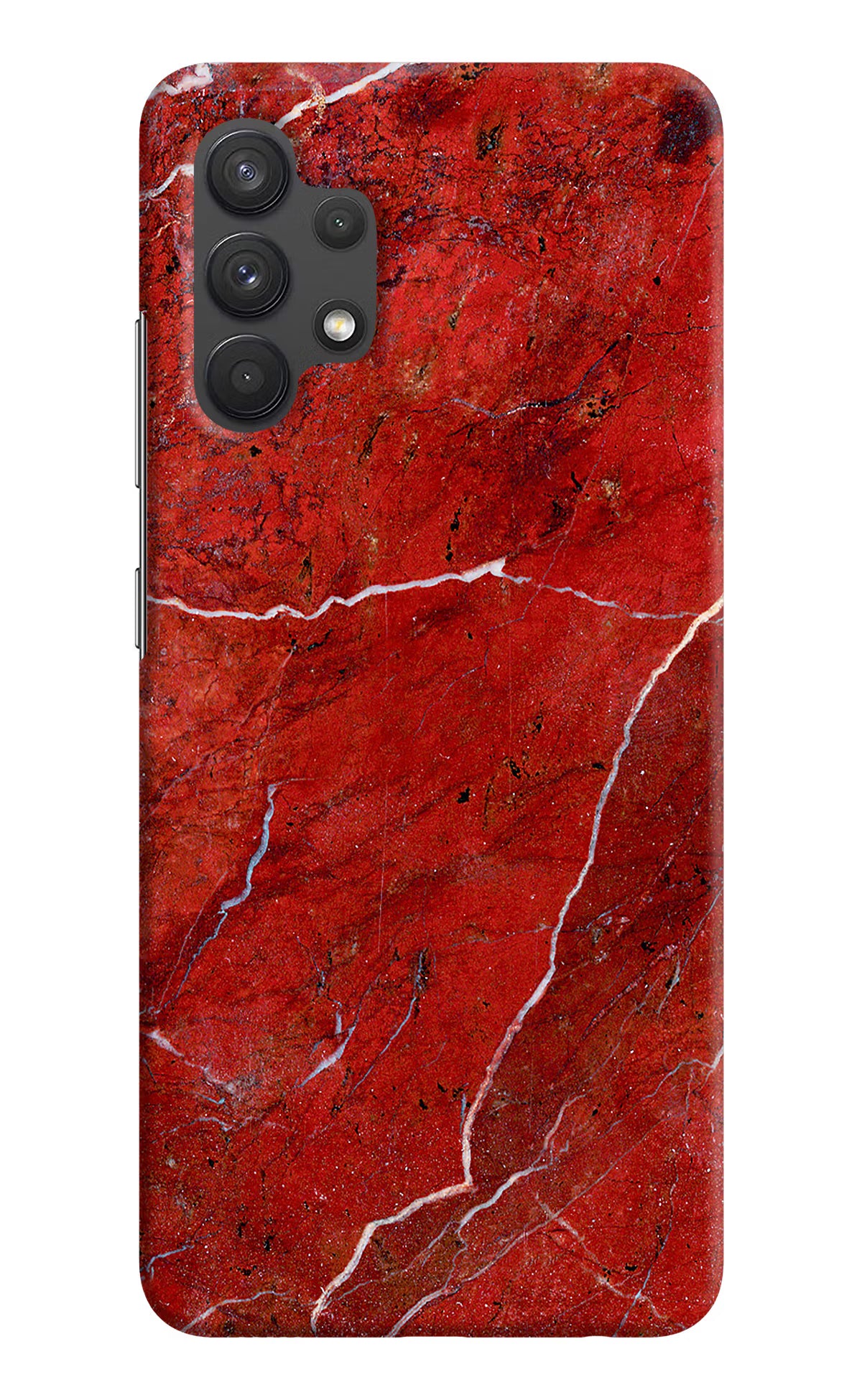 Red Marble Design Samsung A32 4G Hard Case Back Cover by Casekaro